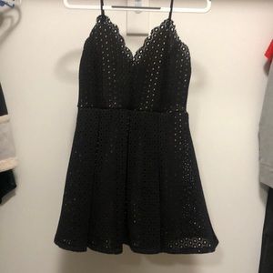 Charlotte Ruse Black Eyelet Dress. NWOT.
